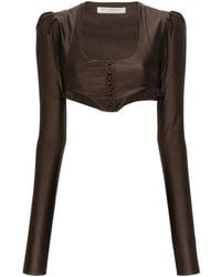 Philosophy Di Lorenzo Serafini - Cropped-Top Mit Rüschen - Lyst
