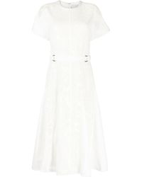 3.1 Phillip Lim - Lace-panelled Cotton Midi Dress - Lyst