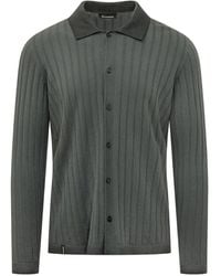 AROVESCIO - Ribbed-Knit Long-Sleeve Shirt - Lyst