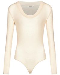 Entire studios - Scoop-Neck Long-Sleeve Bodysuit - Lyst