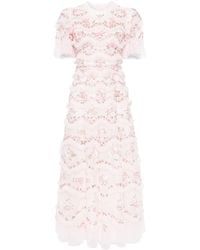 Needle & Thread - Daisy Wave Floral-sequin Gown - Lyst