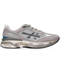 Premiata - Moerun Leather And Canvas Sneakers - Lyst