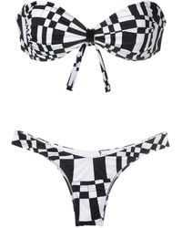Amir Slama - Geometric-Print Two-Piece Bikini Set - Lyst