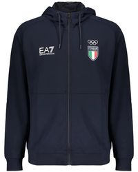 EA7 - Italia Team Jack Met Capuchon En Rits - Lyst
