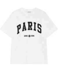 Anine Bing - Cade T-Shirt Paris University - Lyst