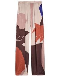 Victoria Beckham - Cecilia Abstract-Print Tailored Trousers - Lyst