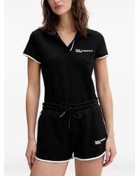 KARL LAGERFELD - Logo-Embroidered Contrast-Trim Polo Shirt - Lyst