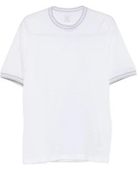 Eleventy - Contrast-Trim T-Shirt - Lyst