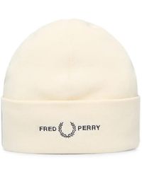 Fred Perry - Logo-Embroidered Turn-Up Beanie Hat - Lyst