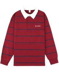 Sporty & Rich - Striped Long-Sleeve Polo Shirt - Lyst