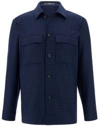 BOGGI - Shacket Patterned Wool - Lyst