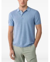 Hackett - Short-Sleeve Knitted Cotton Polo Shirt - Lyst