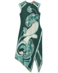 La DoubleJ - Vestido Con Flecos Y Motivo Floral - Lyst