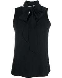 Moschino - Bow-Detail Sleeveless Blouse - Lyst