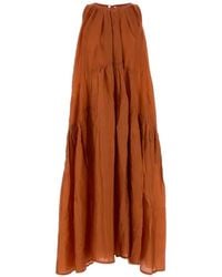 THE ROSE IBIZA - Soleil Tiered Silk Maxi Dress - Lyst