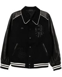 A Bathing Ape - Logo-Varsity Jacket - Lyst
