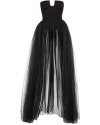 V:PM ATELIER - Lisa Strapless Tulle-Panel Top - Lyst