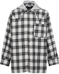 JUN/NAKAYAMA - Check-Pattern Hooded Shirt - Lyst