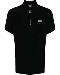 Barbour - Albury Zip-neck Cotton Polo Shirt - Lyst