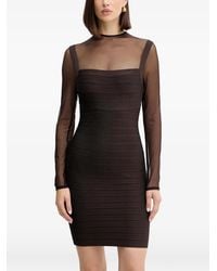 Hervé Léger - Amy Long-Sleeve Mini Dress - Lyst