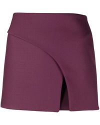 ALESSANDRO VIGILANTE - Low-rise Virgin Wool-blend Miniskirt - Lyst