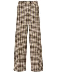 Massimo Alba - Geruite Broek Met Wijde Pijpen - Lyst