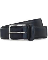 BOSS - Leather Business Belt With Polished Buckle - Lyst