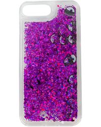 Chiara Ferragni Funda para iPhone 7 Plus con ojos de brillantina - Multicolor
