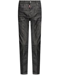 DSquared² - Whiskered Cotton Denim Jeans - Lyst