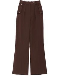 Elisabetta Franchi - Pleated Button-Detailed Trousers - Lyst