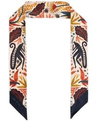 Etro - X Tabby Booth Monkey-Print Silk Scarf - Lyst