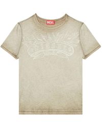DIESEL - Graphic-Print Logo-Patch T-Shirt - Lyst