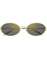 Gucci - Interlocking G Oval-Frame Sunglasses - Lyst