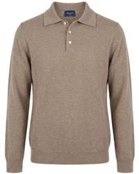 Drumohr - Long-Sleeve Polo Sweater - Lyst
