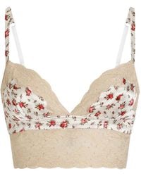 Dolce & Gabbana - Floral-Print Lace Bra - Lyst