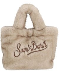 MC2 Saint Barth - Mini Vanity Faux-Fur Tote Bag - Lyst