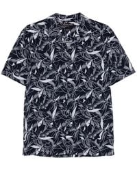 Michael Kors - Leaf-Print Short-Sleeve Shirt - Lyst
