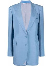 Stella McCartney - Notched Lapels Single-Breasted Blazer - Lyst