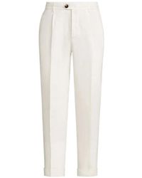 Brunello Cucinelli - Gabardine Garment Dyed Trousers - Lyst