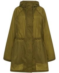 Another Tomorrow - Abrigo Con Capucha Y Cintura Ajustable - Lyst