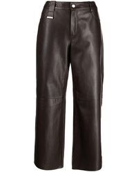 DROMe - High-waist Wide-leg Leather Trousers - Lyst