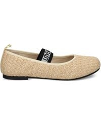 Love Moschino - Logo-Strap Ballerina Shoes - Lyst