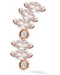 Lark & Berry - 14Kt Rose Veto Diamond And Sapphire Earring - Lyst
