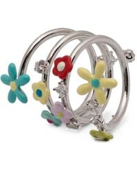 YVMIN - Bague À Motif Floral Et Ornements De Cristaux - Lyst