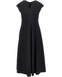 Emporio Armani - V-Neck Cap-Sleeve Dress - Lyst