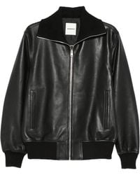 Sandro - Zip-Up Leather Jacket - Lyst