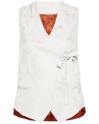 Ibrigu - Jacquard Tie-Fastening Waistcoat - Lyst