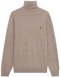 Brooks Brothers - Lambswool Logo-Embroidered Sweater - Lyst