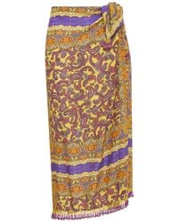 Maliparmi - Paisley-Print Midi Skirt - Lyst