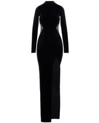 Frock and Frill Embroidered Maxi Dress With Lace Inserts in Black | Lyst